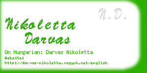 nikoletta darvas business card